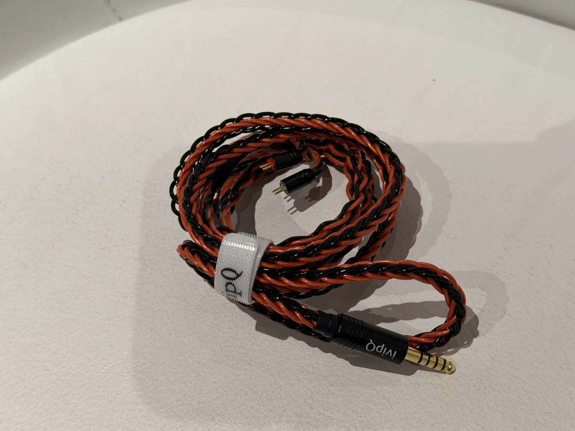 ivipQ-176 Vulcan 6-Elements Litz Oil Immersed Graphene Alloy Red Copper HiFi Earphone IEM Cable